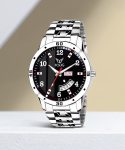 FOGG Printed Black Day and Date Analog Watch For Men Buy