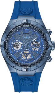 Guess watch men's blue silicone strap 46mm u0247g3 sale