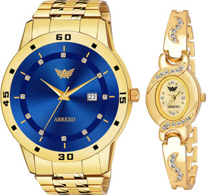 ABREXO New Classy Gold Tone UNISEX Combo Wrist Analog Watch For Men Women Buy ABREXO New Classy Gold Tone UNISEX Combo Wrist Analog Watch For Men Women