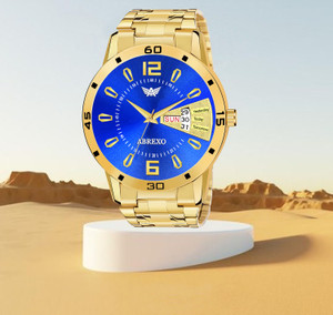 ABREXO Abx1220 Blue Gold Bracelet Day Date Functioning Watch For Boys Analog Watch For Boys Buy ABREXO Abx1220 Blue Gold Bracelet Day Date