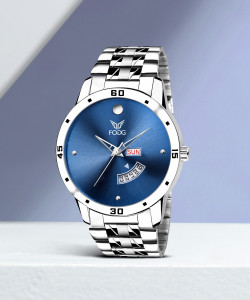 Buy FOGG Blue Day and Date Analog Watch For Men 2049 BL