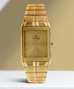 Titan watch deals price gold