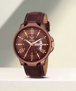 FOGG 1164 BR 1164 BR Brown Day and Date Unique New Analog