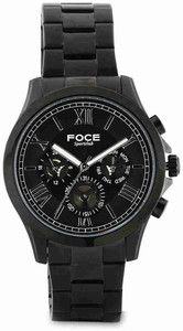 Foce FS05BBM BLACK FOCE Chronograph Black Dial Metal Belt Analog