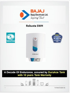 BAJAJ 25 L Storage Water Geyser (ROBUSTA, White) Price in India - Buy BAJAJ  25 L Storage Water Geyser (ROBUSTA, White) online at Flipkart.com