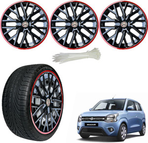 WolkomHome Wheel cap Hub Cap Delta Black Red Ring Nylon Zip Tie 4 pc Metal Ring 14 Inch Wheel Cover For Maruti Wagon R EX Price in India Buy WolkomHome Wheel cap Hub