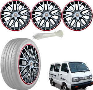 WolkomHome Wheel cap Hub Cap Silver Black Red Ring Car