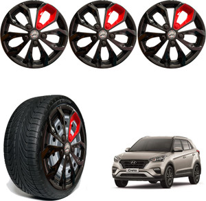 WolkomHome Car accessories Wheel cap Hub Cap 16 Inch FURRY BLACK