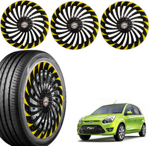 WolkomHome Car accessories Wheel cap Hub Cap Turbain Black Yellow