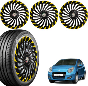 WolkomHome Car accessories Wheel cap Hub Cap Turbain Black Yellow