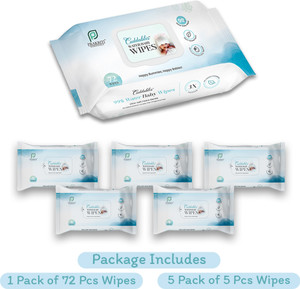 Antibacterial wet shop wipes travel packs