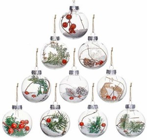 Rocinha Clear Christmas Ornaments 10 Pcs Clear Ornaments For Crafts Fillable  With Pine Hanging Ornaments Pack of 1 Price in India - Buy Rocinha Clear  Christmas Ornaments 10 Pcs Clear Ornaments For