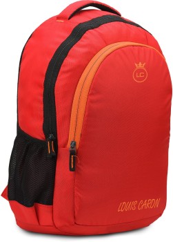 LOUIS CARON Hi storage front zipper 30 L Laptop Backpack Orange - Price in  India