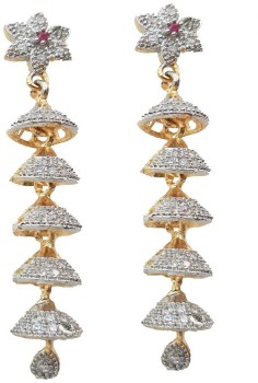 Shimmering Unique American Diamond Earrings