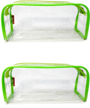 Buy Kuber Industries Large Size Crystal Clear Plastic Cosmetic Bags Travel PVC  Vinyl Toiletry Bag, Zipper Large Transparent Waterproof Make-Up Case  Organizer Bag (Pink) Online at Best Prices in India - JioMart.