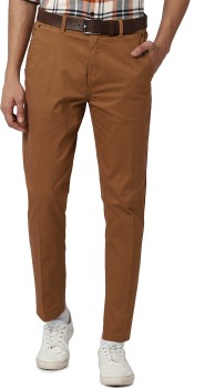 Cotton County Slim Fit Men Brown Trousers  Buy DARK BROWN Cotton County  Slim Fit Men Brown Trousers Online at Best Prices in India  Flipkartcom