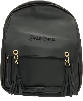 Supreme Fashionable Stylish Leather Bag 1.5 L Backpack Black