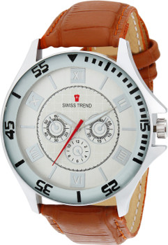 Swiss Trend Branded Watch For Men With Genuine Leather Case