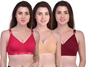 NMDK NMDK super soft fabric body care nonpadded cotton bra in Milang fabric  for women full