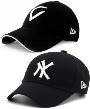 Buy Epraiser Unisex Embroidered Cotton N/Y Printed Trending Baseball Cap ( White and Black) at