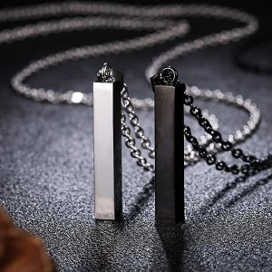 Dynamic Retail Global Vertical Bar Chain Cuboid Stick Locket Pendant  Necklace Fashion vm583 Sterling Silver Plated Stainless Steel Necklace Set  Price in India - Buy Dynamic Retail Global Vertical Bar Chain Cuboid