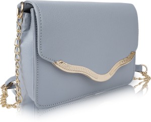 SPOTIC White Sling Bag Classic Unique Design Crossbody Gold Chain