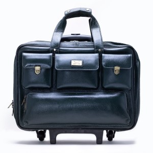 MBOSS Faux Leather 4 Wheel Overnighter Laptop Trolley Travel Bag (Tan) At Nykaa, Best Beauty Products Online