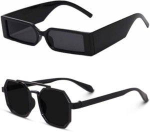 Buy Cuffandcollar Rectangular Sunglasses Black For Men & Women Online @  Best Prices in India