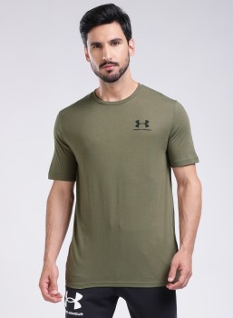 UNDER ARMOUR Solid Men Round Neck Black T-Shirt - Buy UNDER ARMOUR