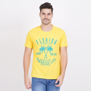 Buy online Yellow Color Block Cut & Sew T-shirt from top wear for Men by  Sidkrt for ₹449 at 55% off