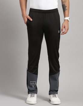 Buy Rockit Black Regular Fit Striped Track Pants for Men Online  Tata CLiQ