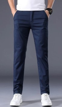 Pesado Navy Blue & Royal Blue Trouser For Men's Pants