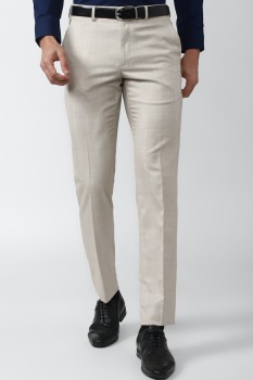 LOUIS PHILIPPE Slim Fit Men Grey Trousers  Price History