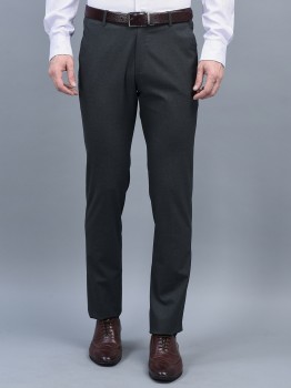 Buy Men Khaki Checked Regular Fit Formal Trousers online  Looksgudin