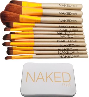 Naked Plus Professional Make-Up Brushes  (Pack of 12)