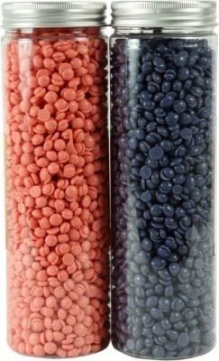 Antezik  Combo pack of 2 Pink 80 & Blue 80 beans Hot Film No Strip Hard Wax Beans Depilatory Peel Off Hair Removal Waxing Wax  (160 g, Set of 2)