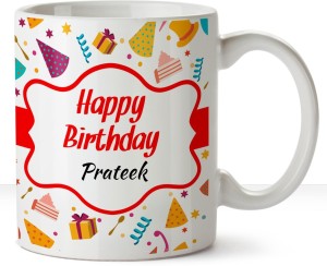 Buy Huppme Happy Birthday Prateek Inner Black Coffee Name Mug Online at Low  Prices in India - Amazon.in