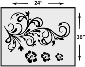 SWAGSTATION Flower Border Stencil Design Reusable Painting Template for Art  and Craft (8x4) Stencil for Painting Art Journal, Furniture Painting,  Clothes, Home Décor Border Stencils for Craft : : Home & Kitchen