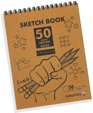 Askprints 50 Sheet A5 Sketchbook Set of 4-5.8 x 8.3 Inch