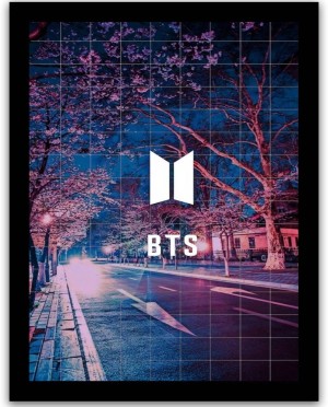 If You & I Are Together We Can Smile BTS + Army = Family Framed Poster  Acrylic Glass for Room & Office (10 Inch X 12 Inch, Multicolor) Paper Print  - Quotes