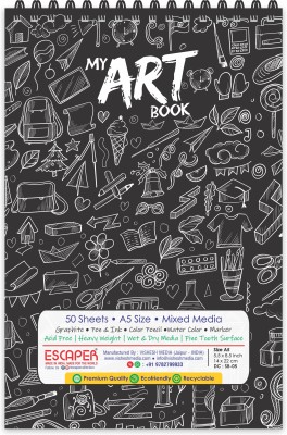 ESCAPER My Art Book GIRL Theme Sketch Book (A5 Size - 100 Pages), Artist  Sketch Pads