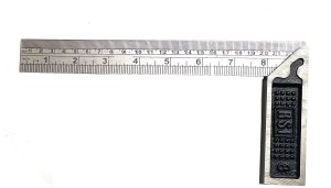 White Arcade Tri Square set Tool 90 Degrees Right Angle Ruler 6 Inch