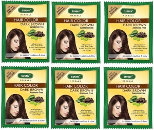 Sunny Dark Brown Homeopathic Hair Colour For Personal Pouch