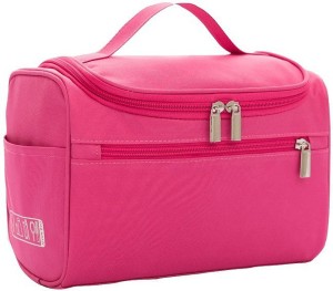 ELITEHOME PVC Travel Cosmetic Organizer Bag Makeup Pouch For Women Travel  Toiletry Bag Pink - Price in India