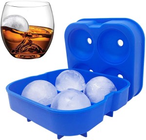 1pc Round Ice Cube Mold - With Silicone Ice Ball Maker Mold - Whiskey Ice  Mold - Makes 2.5-inch Large Ice Balls For Whiskey And Cocktails,  Food-grade, Bpa-free, Pink