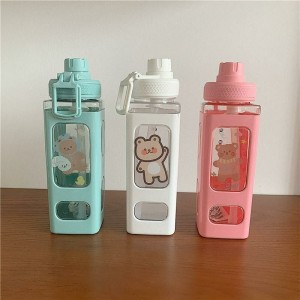 570ml Sport Water Bottle Outdoor Travel Shaker Leak-Proof Waterbottle  Healthy Plastic Sports Cute Kids Baby Student Water Bottle