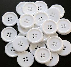 HIRDAY? Button Polyester Round Ring with 4 Holes Buttons (Pack of