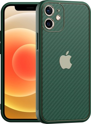 Vaku ® Apple iPhone 12 Cheron Leather Electroplated Soft TPU Back Cove –