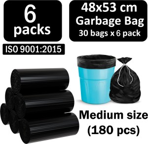 Garbage Bag 51 Micron Biodegradable & Biohazards Waste & Eco Friendly Pack  Of 3 Rolls Medium For Home & Office Use (90 Bags)