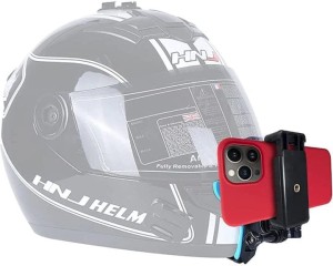 Berua Helmet Chin Strap Mount with Mobile Clip & Screw Compatible with All  Smart Phones Go pro Hero Helmet Mount KIT, with 3.5mm Jack Collar Mic :  : Electronics
